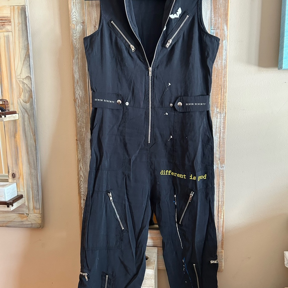 Seven Seventy Black Sleeveless zipper jumpsuit - Picture 2 of 16